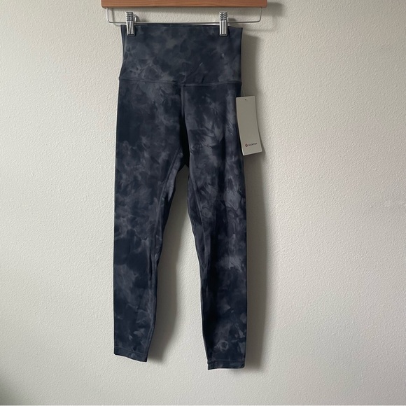 NWT Lululemon Align High Rise Pant 25" Diamond Dye Pitch Grey Graphite Grey 4 - Picture 2 of 8